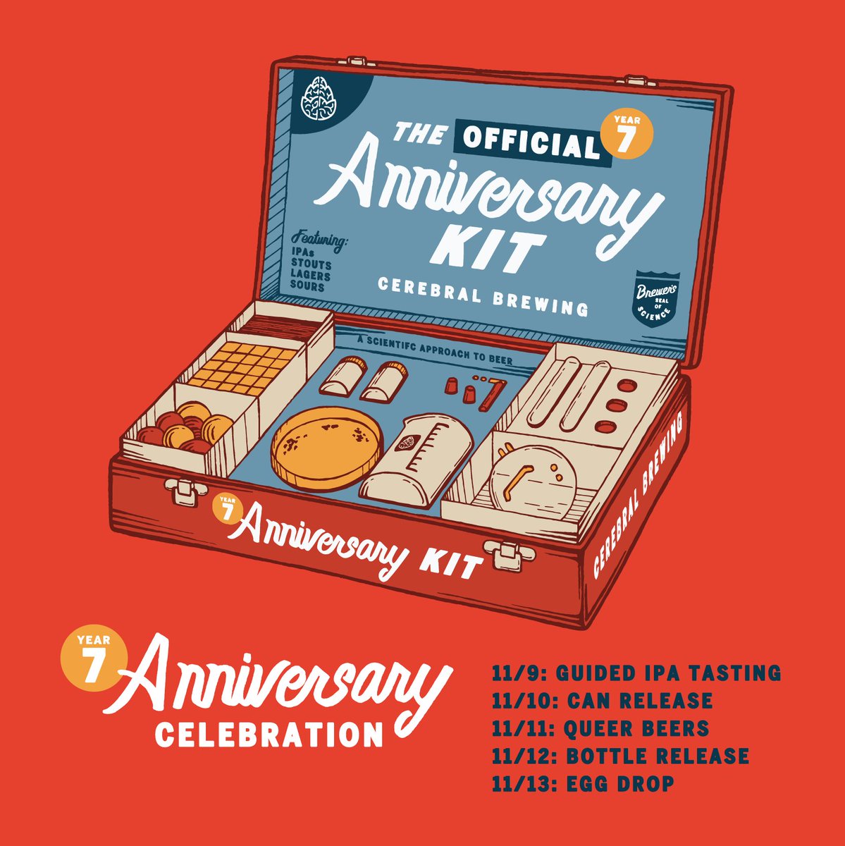 To commemorate #7years, we’ve arranged a 7-day celebration:

11/7: 𝗜𝗡𝗗𝗨𝗦𝗧𝗥𝗬 𝗡𝗜𝗚𝗛𝗧
11/8: 𝗕𝗢𝗧𝗧𝗟𝗘 𝗦𝗔𝗟𝗘
11/9: 𝗚𝗨𝗜𝗗𝗘𝗗 𝗧𝗔𝗦𝗧𝗜𝗡𝗚
11/10: 𝗖𝗔𝗡 𝗥𝗘𝗟𝗘𝗔𝗦𝗘
11/11: 𝗤𝗨𝗘𝗘𝗥 𝗕𝗘𝗘𝗥𝗦
11/12: 𝗕𝗢𝗧𝗧𝗟𝗘 𝗣𝗜𝗖𝗞𝗨𝗣𝗦
11/13: 𝗘𝗚𝗚 𝗗𝗥𝗢𝗣