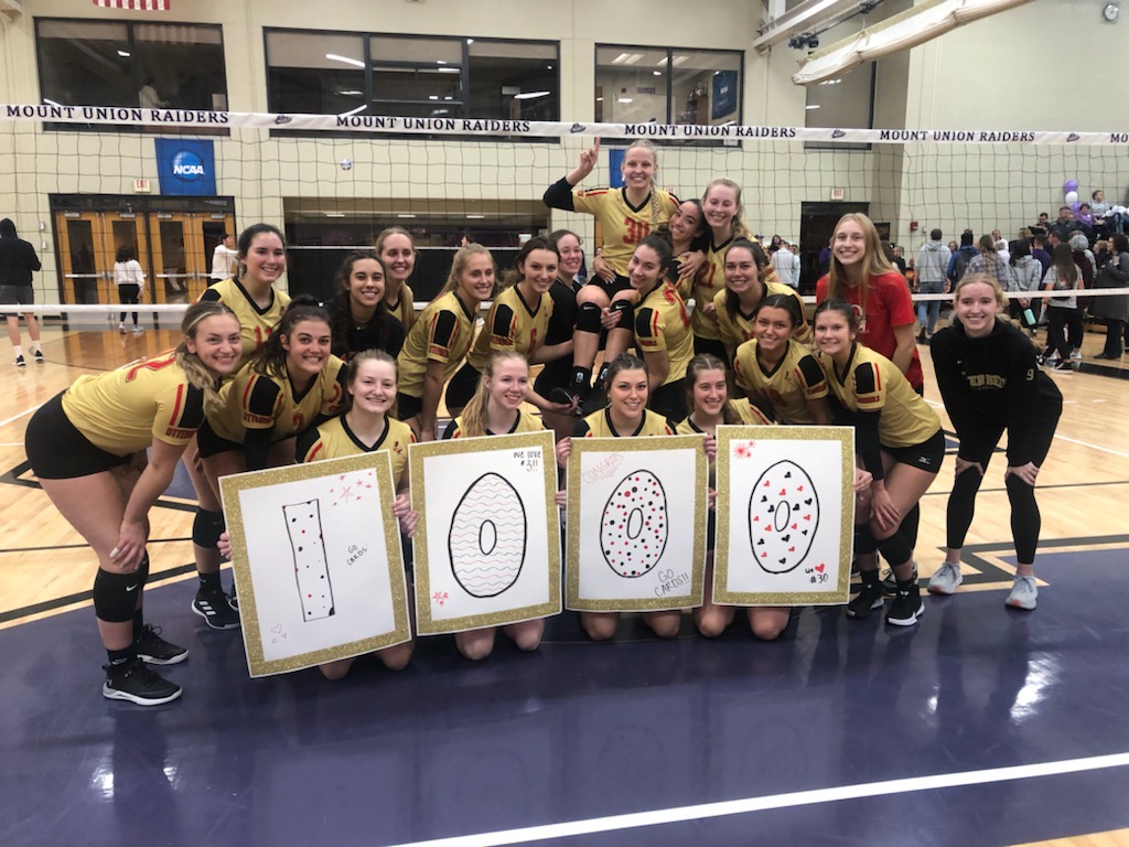Ott_Athletics's tweet photo. VB: Otterbein - 3, Mount Union - 2 (FINAL) ... Cards rally from 0-2 hole to claim a five-set thriller with culminating score of 15-12! Morgan Hartman goes over 1,000 career kills and the program wins its first OAC outright regular-season title! More to come... 🏆🏐 https://t.co/738qxGIXrK