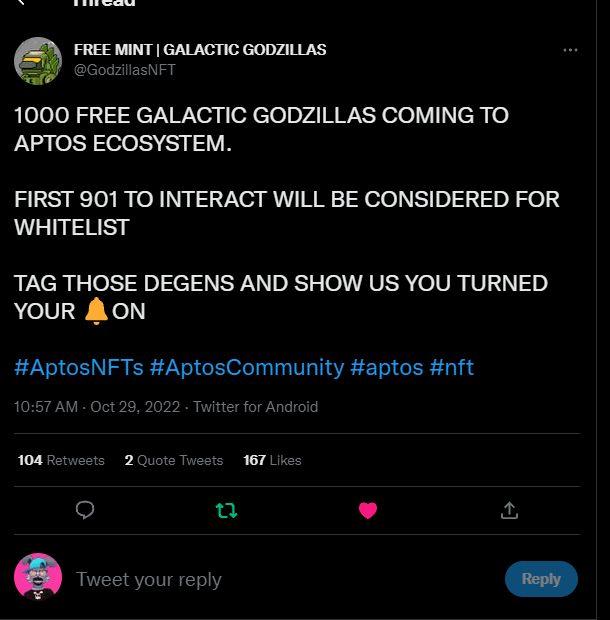 EvemNFT's tweet photo. @GodzillasNFT LFGOOO! https://t.co/4E5J4q4ZnT