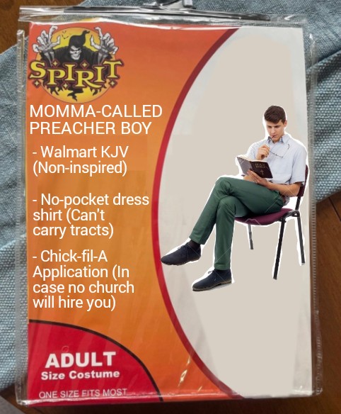 IfbReject's tweet photo. #Hayman #IFB #IndependentBaptist #KJV #BibleCollege #Church #Christian #RFPFam #MommaCalled
#Halloween #SpiritHallowmeme #SpiritHalloween https://t.co/MZXuiHnWpt