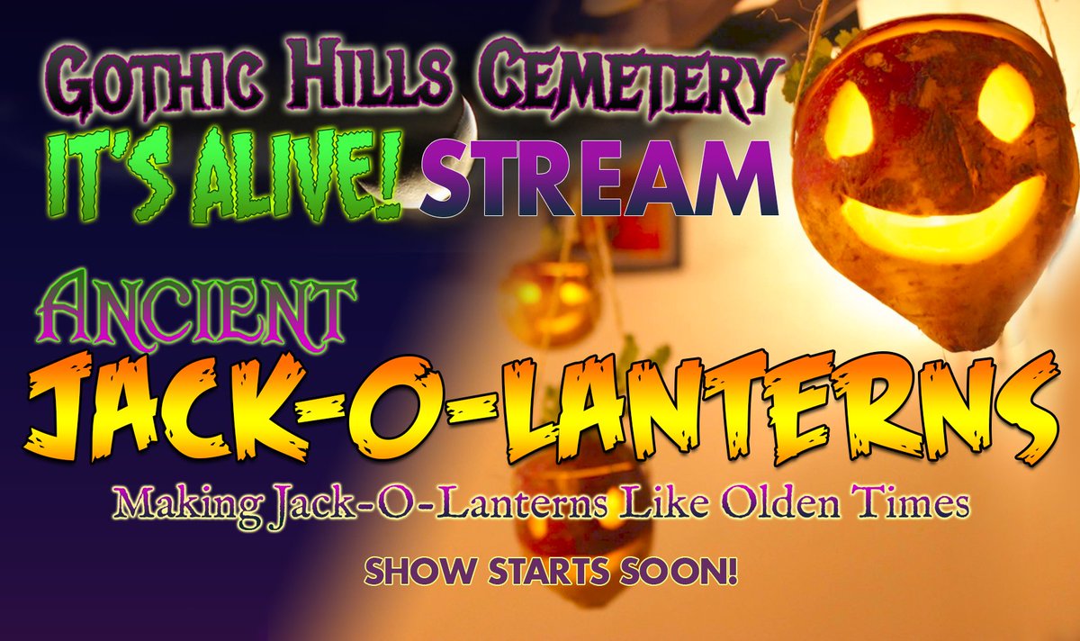 GothicHills's tweet photo. Carving your Jack-O-Lanterns this weekend? Check out our live stream from 2020 on how Jack-O-Lanterns came to be and make a historically accurate one out of a Turnip! https://t.co/FUbXXGrwmP https://t.co/aqj12kCnWM