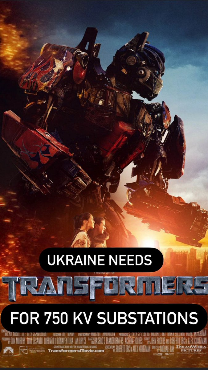 🇷🇺 attacked 🇺🇦 energy infrastructure 85 times. Attacks on 26/27 of October resulted in 30% electricity shortage in Central 🇺🇦, including Kyiv. Blackouts last over 6 hours. We need transformers NOW to keep our children warm! @OlenaHalushka #RussiaisATerroistState