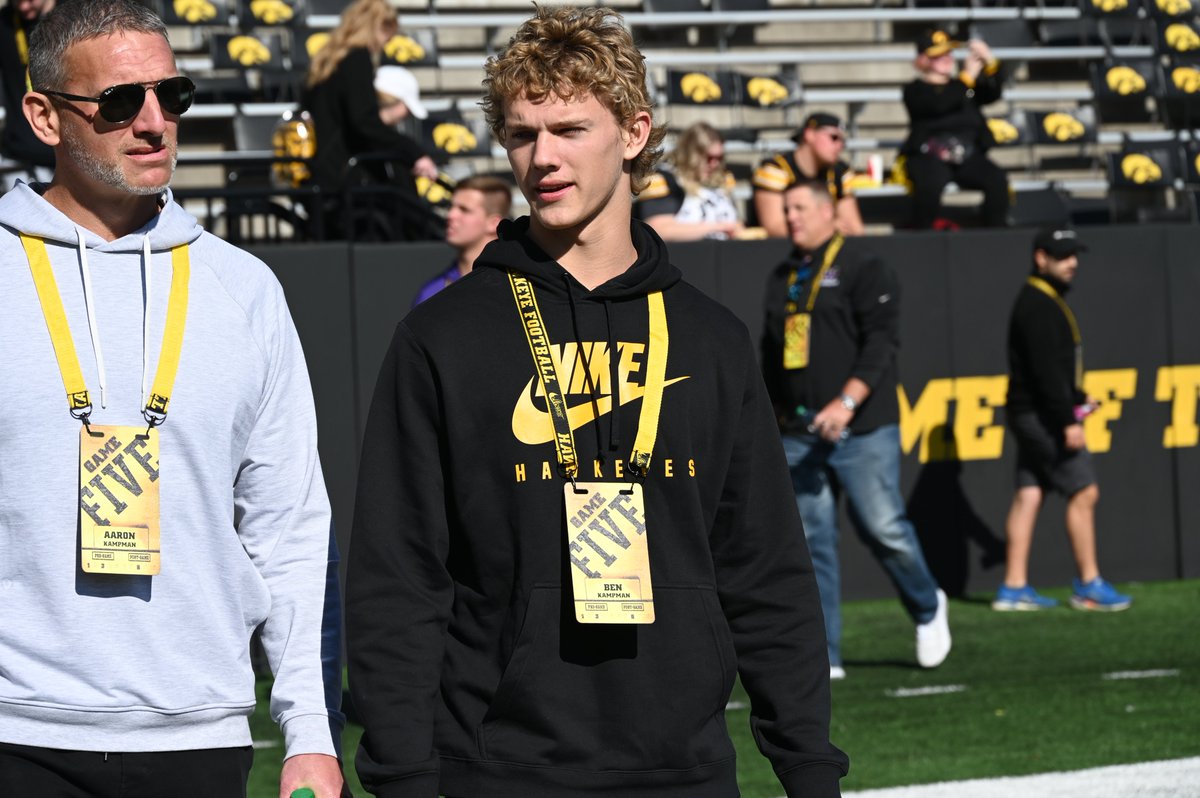 Class of 2024 DE Ben Kampman at Kinnick Stadium today bit.ly/3DJrjbW