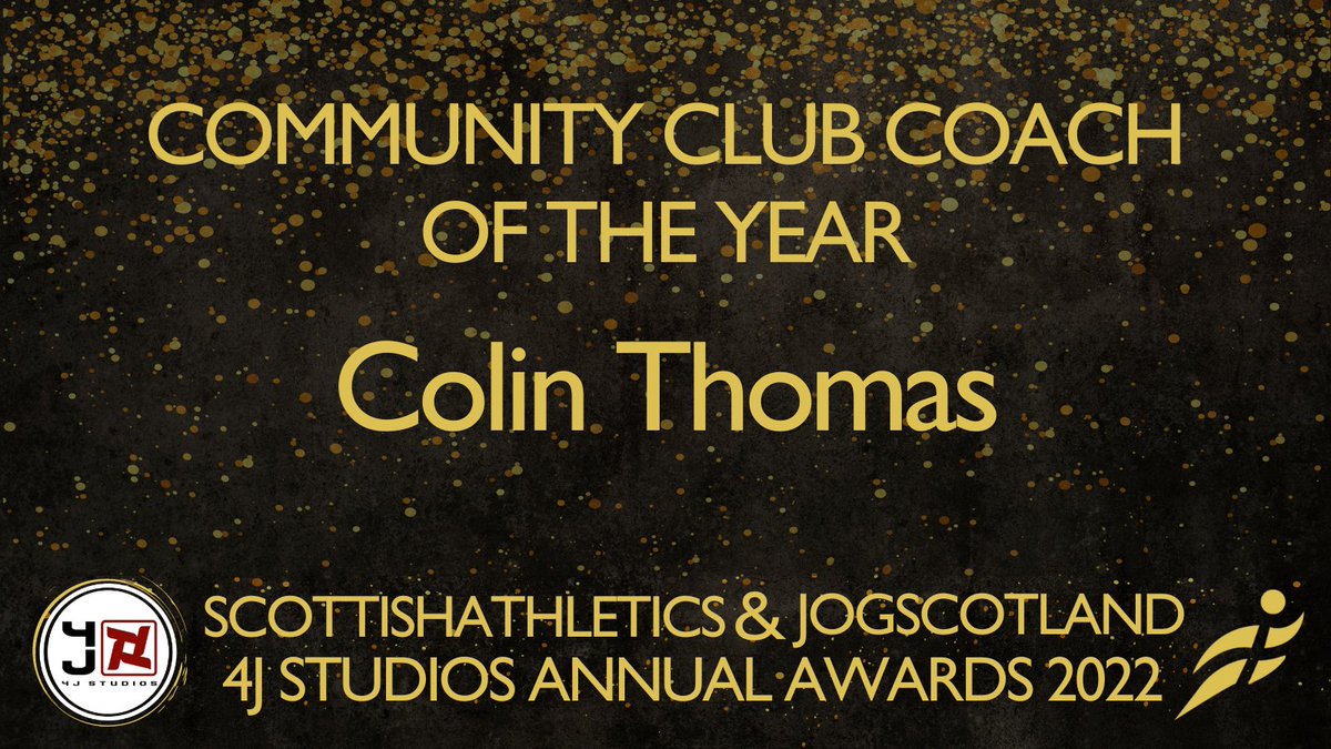Community Club Coach of the Year is <a href="/Performancerun1/">Colin Thomas</a> of <a href="/WERRGlasgow/">WestEndRoadRunners</a> <a href="/BellaHarriers/">Bellahouston Harriers</a>
#4Jawards