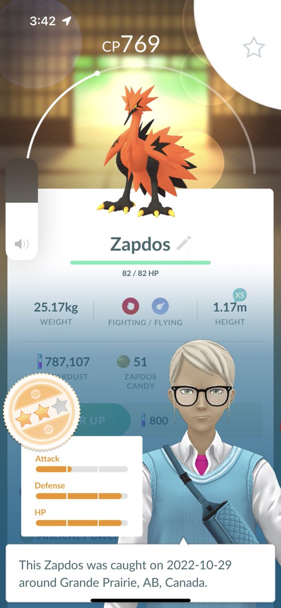 FINALLY!!!! Used it daily and finally got one. Im so good at this game. #PokemonGO #dailyadventure #zapdos