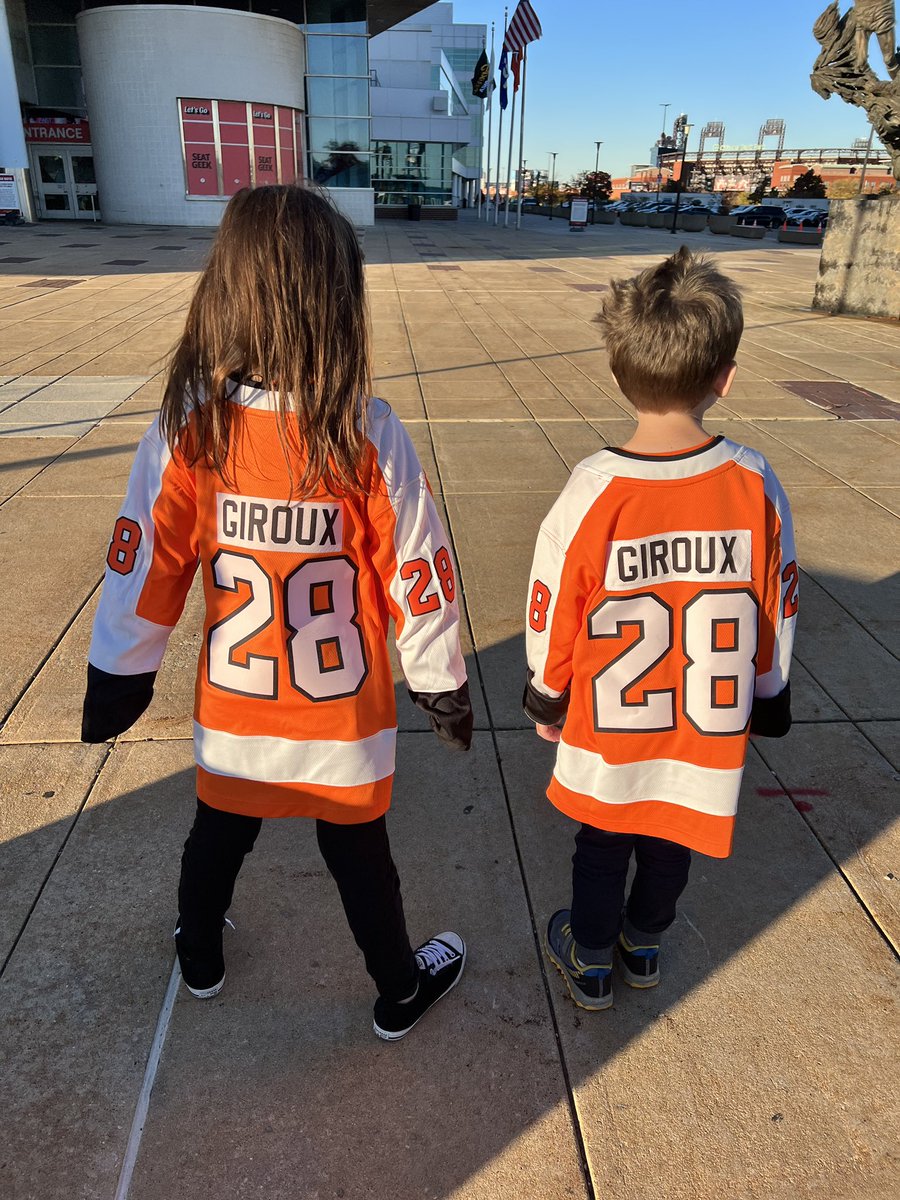 spookgolds's tweet photo. YO @NHLFlyers @GrittyNHL we’ve got some celebrations in the house tonight!  It’s this flyers lovin’ chick’s 8th birthday today and this little guys very first Flyers game!  We’re excited to be here! https://t.co/2c2KyEuTkb