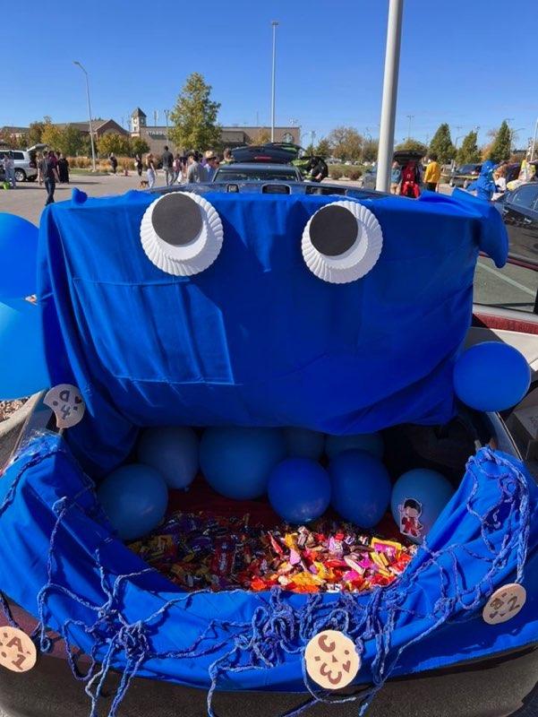 WichitaStateSGA's tweet photo. Members of the SGA decorated a vehicle as Cookie Monster for the campus Trunk-or-Treat at Braeburn Square this Saturday, October 29th- and came dressed for the occasion!
#wichitastatesga https://t.co/1DHSORla7x