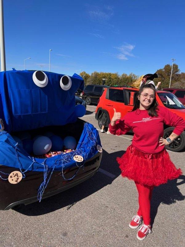 WichitaStateSGA's tweet photo. Members of the SGA decorated a vehicle as Cookie Monster for the campus Trunk-or-Treat at Braeburn Square this Saturday, October 29th- and came dressed for the occasion!
#wichitastatesga https://t.co/1DHSORla7x