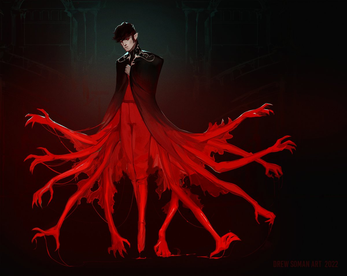 Red's his color.🧛‍♂️

#drawing  #monsters #handssss