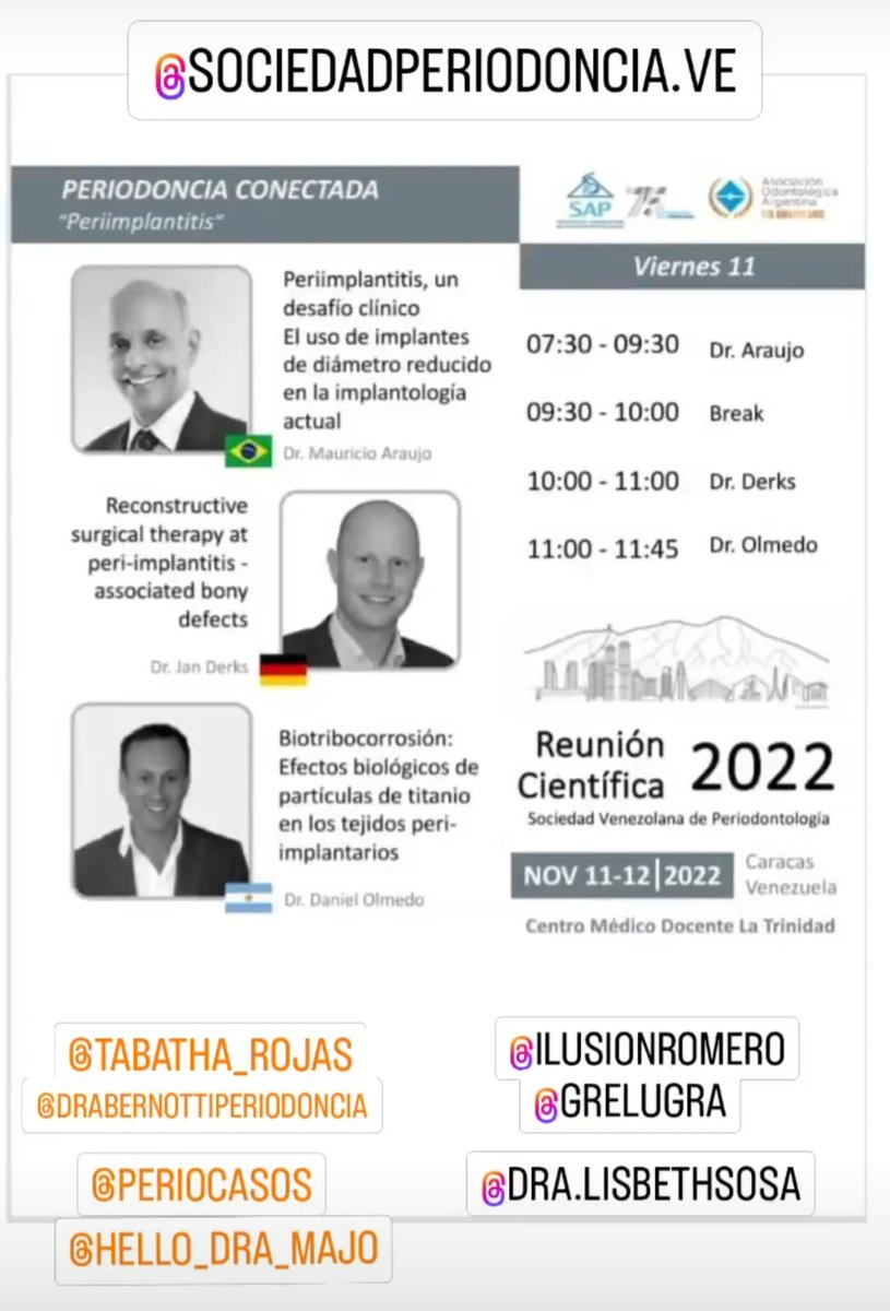 svperiodoncia's tweet photo. Participa en nuestra #ReuniónCientifica2022 este 11 y 12 de noviembre!
#Periodoncia
 *Inscripciones* :
02129496249-02129496449
https://t.co/T5PYS8bYmJ… https://t.co/xOVBHuLFA9