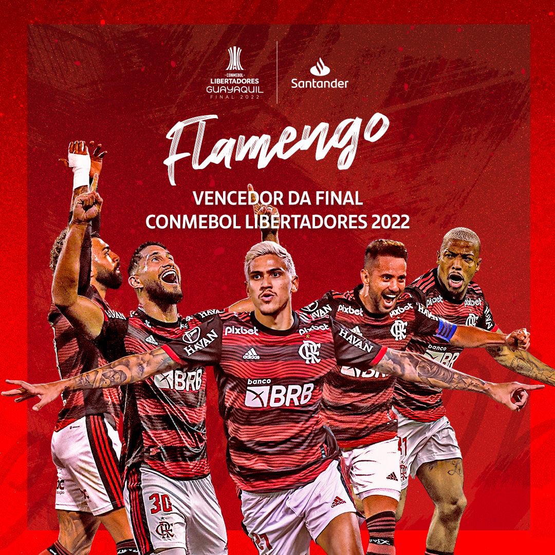 ¡FELICITACIONES <a href="/Flamengo_es/">Flamengo</a>!

Campeón de la edición 2022 de la <a href="/Libertadores/">CONMEBOL Libertadores</a> 🏆