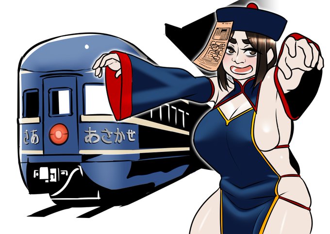 そういえば去年も駆け込みで鉄JKちゃんのハロウィン絵描いてたので再掲。 