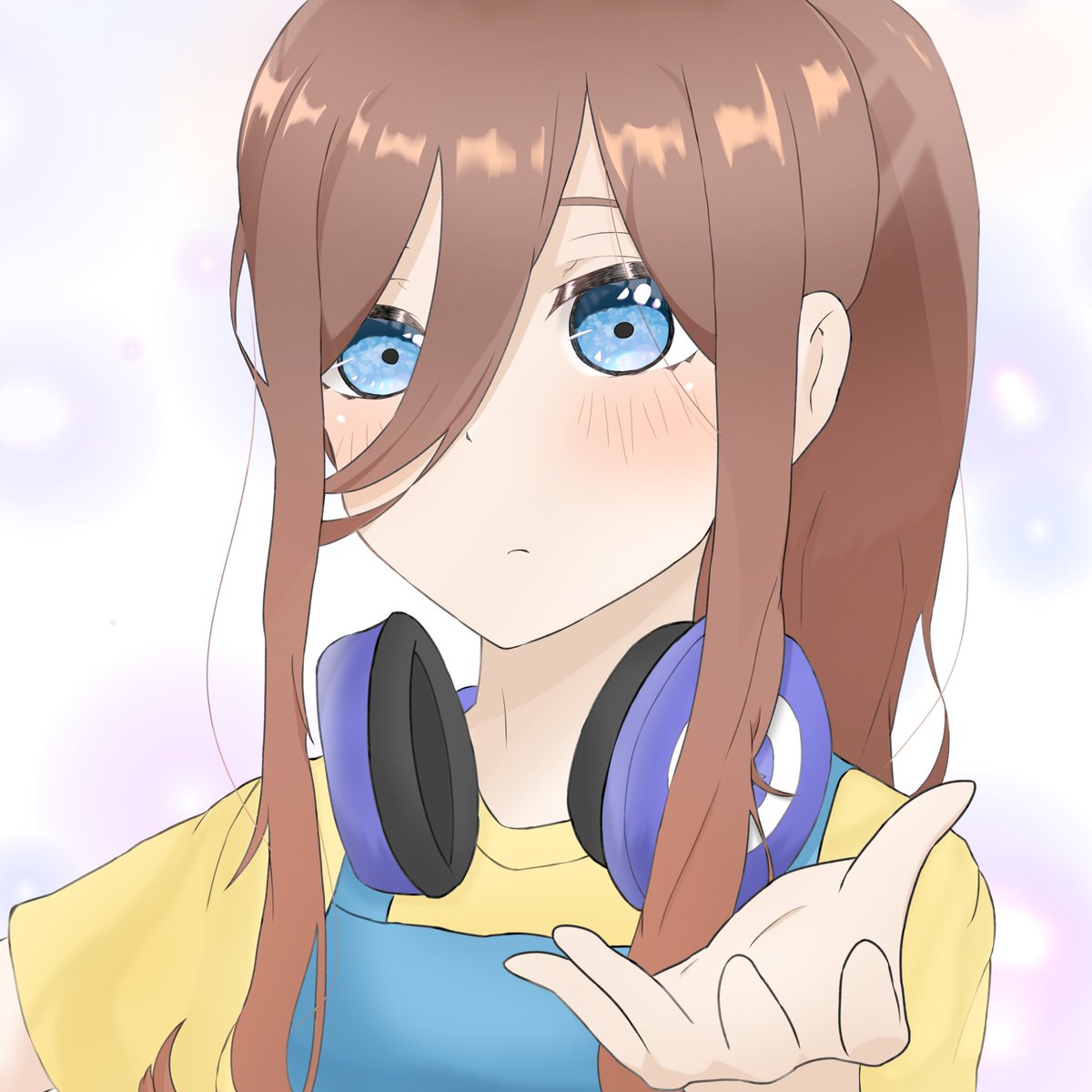 きさめ🌂お仕事募集中さんがTwitterに投稿した中野三玖(五等分の花嫁)のイラスト。