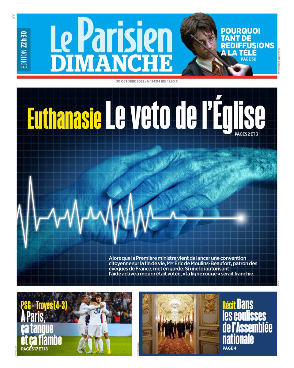 JeanLucRomero's tweet image. L’Eglise #catholique sait-elle que nous sommes dans une République laïque ?
Elle a le droit d’être contre l’#Euthanasie, mais son « veto » ne peut s’imposer à toute la société ! Un tel oukase est intolérable ! 
L’euthanasie sera un droit. Pas une obligation ! 
#MaMortMAppartient