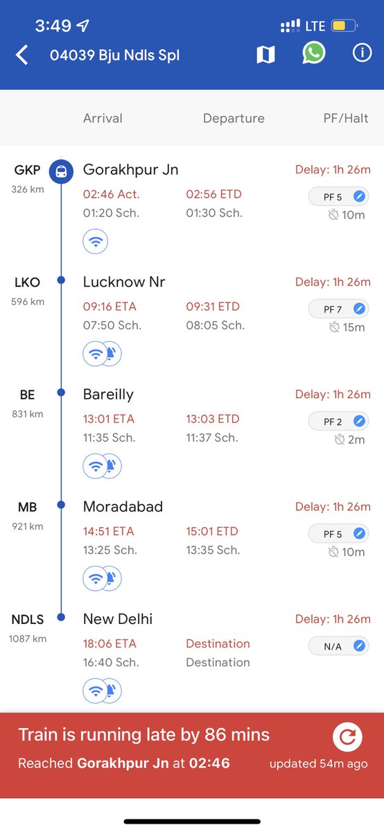 SImShashank's tweet photo. @RailMinIndia @AshwiniVaishnaw 
I’m waiting for a train viz. BJU NDLS Special (Train No. 04039) on platform 5 at Gorakhpur JN. Since last one hour it is showing the train is on Gorakhpur Jn but there is a passenger train instead of the same. @GM_ECRly https://t.co/2mDioDYas5