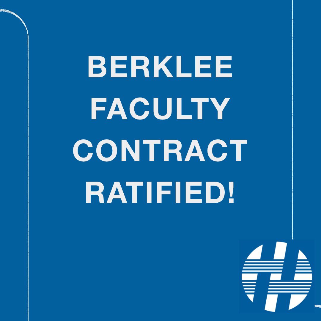 On Friday October 28, members of the Berklee Faculty Union voted, overwhelmingly, to ratify the proposed contract agreement. It's a collective victory for College and Conservatory faculty. Thanks to the bargaining team, and thanks to all of who have supported us!