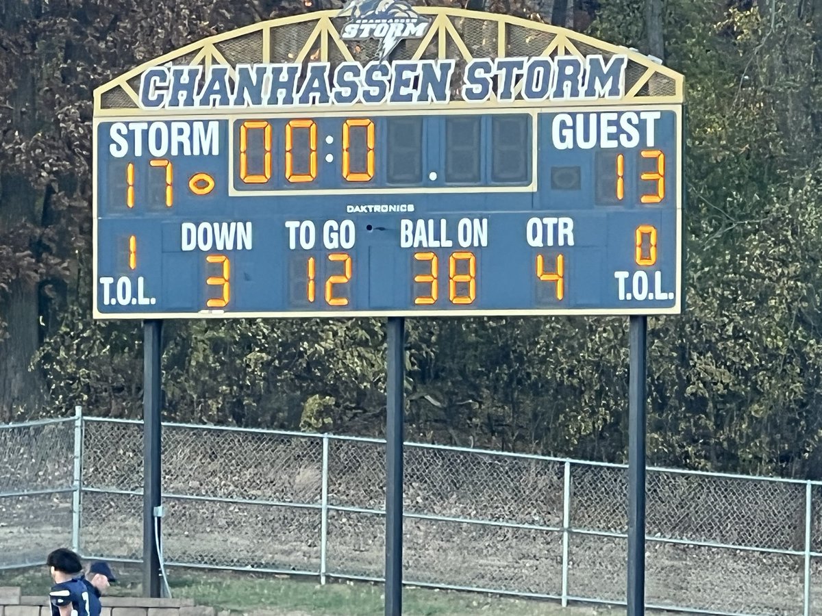 Storm Athletics (@chanstormad) on Twitter photo Big win for <a href="/chanstormfb/">Storm Football</a> over Waconia to advance to the section finals at Mankato West next Friday (Nov. 4th) at 7pm Big win for <a href="/chanstormfb/">Storm Football</a> over Waconia to advance to the section finals at Mankato West next Friday (Nov. 4th) at 7pm