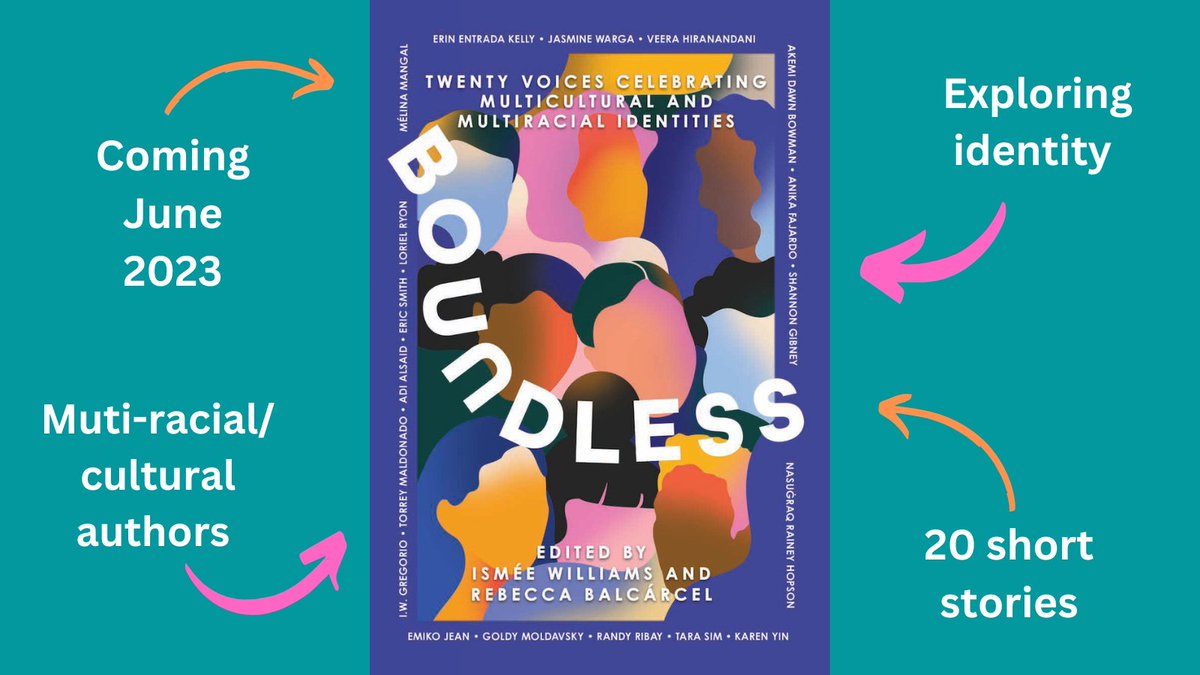 So honored that my story is part of BOUNDLESS: 20 VOICES CELEBRATING MULTICULTURAL &amp; MULTIRACIAL IDENTITIES, edited by ⁦<a href="/ismeewilliams/">Ismée Williams</a> @r_balcarcel, cover by <a href="/__JINX/">bitch i might be</a>⁩! Coming from ⁦<a href="/Inkyard/">InkYard T-Shirt Printing</a> 6/23 🎉 #book Cover Reveal 🎉 
Preorder here: harpercollins.com/products/bound…"