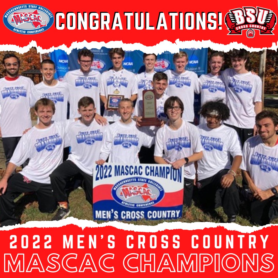 bsubears's tweet photo. 🚨Congratulations are in order for @BSU_XC_TF 🚨
••••••••
The Men’s Cross Country team captured the MASCAC Championship earlier this afternoon❕💪🏼🏆
••••••••
Way to go BEARS ‼️🐻 #BSUxc #MASCACchamps https://t.co/EXOccNWBdu