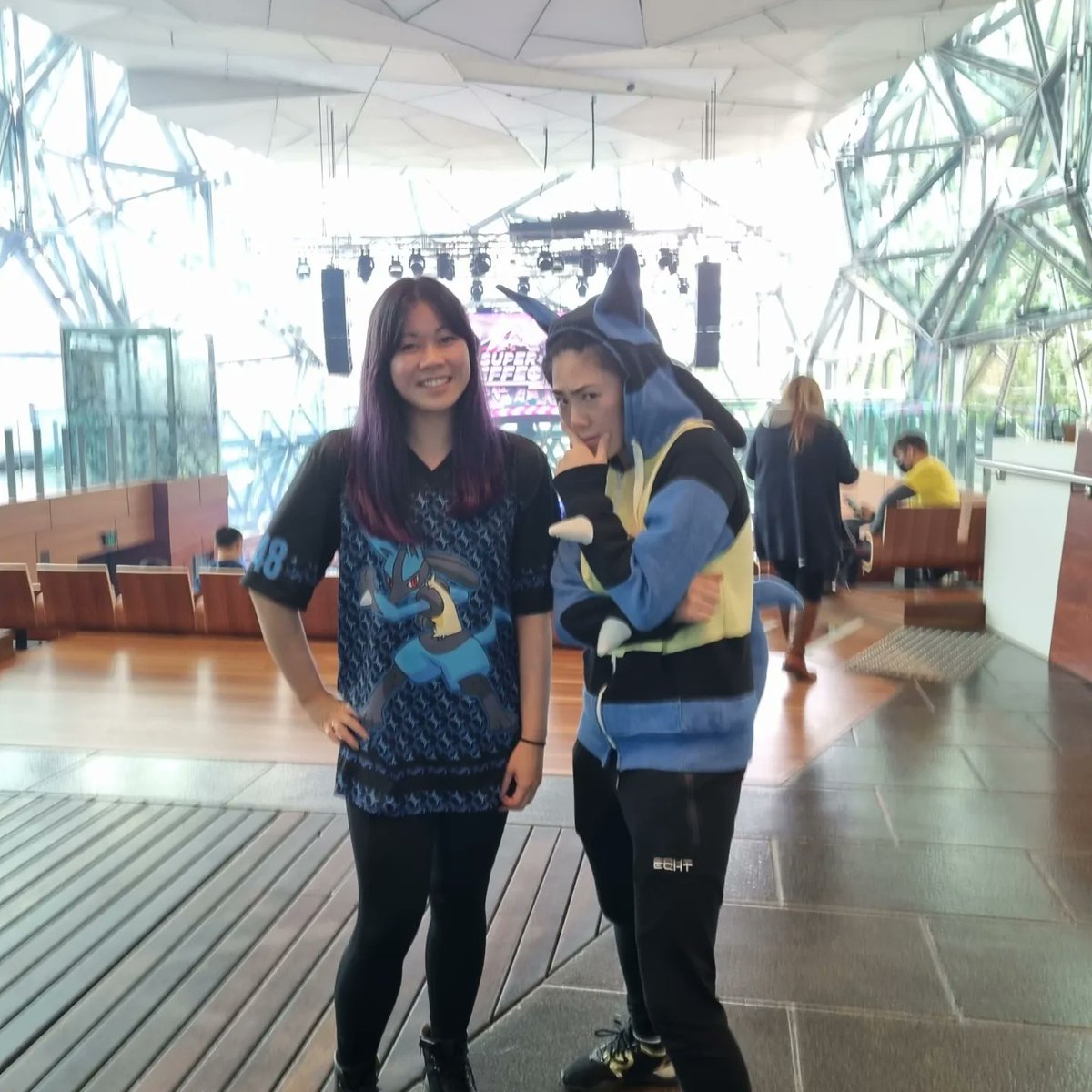PockyDeluxe's tweet photo. Went to my very first Pokemon concert and it was so fun and nostalgic! Venue was lovely and the musicians were super talented. To my delight, I MET A LUCARIO IRL too!! What an absolute dream come true 😳🫣 @sinister_melb https://t.co/uDIdOrCQ2P