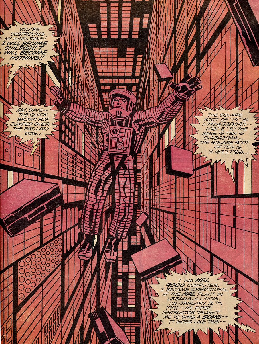 retroscifiart's tweet photo. Jack Kirby, 2001: A Space Odyssey, (Marvel, 1976) https://t.co/XV5Ufzqcrq