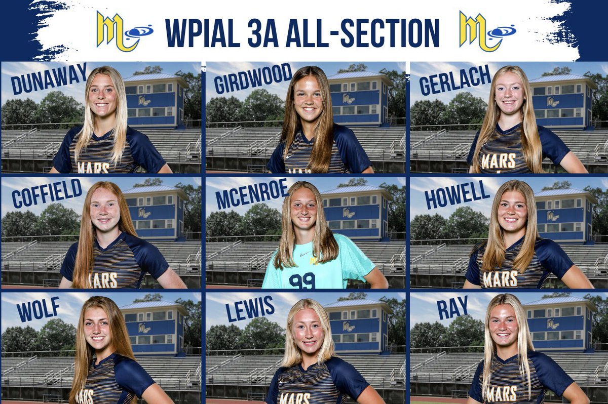 Congrats to our WPIAL 3A Section 1 All-Section selections! 🎉