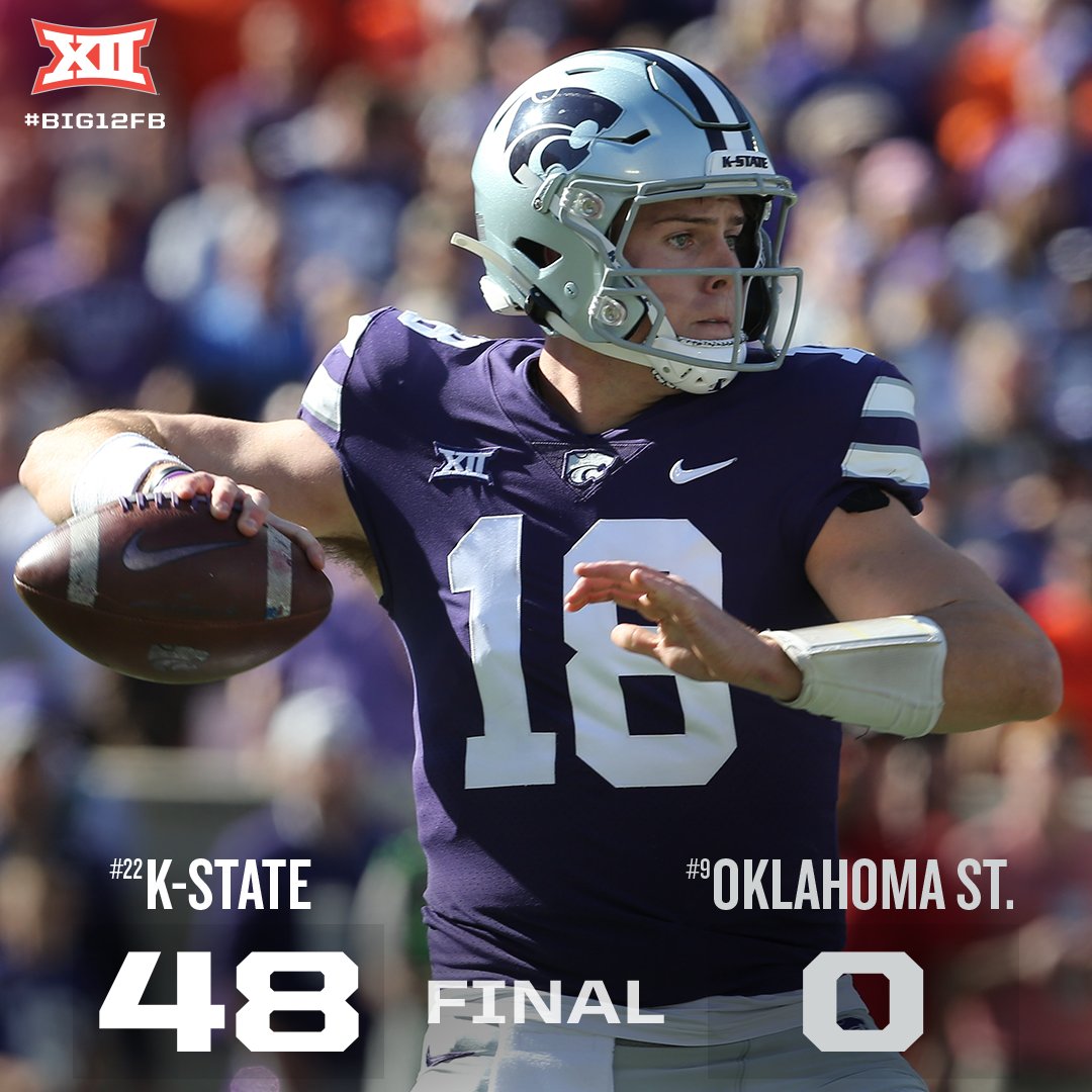 Final score from Manhattan 🏈

No. 22 K-State improves to 6-2 overall and 4-1 in conference play 

#Big12FB x <a href="/KStateFB/">K-State Football</a>