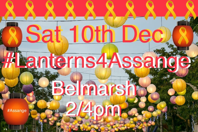 🌍GLOBAL EVENT 🔥SAT 10 DEC 2022 🇬🇧LONDON 2-4pm Belmarsh Please help to bring a light to this horrendous injustice, please hang up #lanterns4Assange & #YellowRibbons4Assange ADD YOUR EVENT to this THREAD👇 Tag @TRUMANHUMAN2020 @JA_Defence or me & I'll list them together here♥️