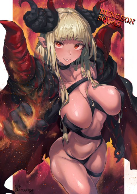 #ダンジョンスクワッド 
#Dungeonsquad 
『ダンジョンスクワッド』より、ディアブロ様を描きました。面白いからみんなもやろう(宣伝) 