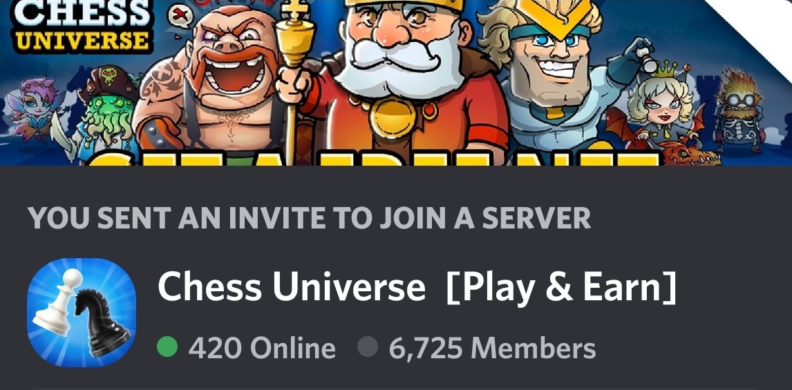 ChessRoyalNFTs's tweet photo. If you LOVE #Chess then why aren't you in the @chess_universe Discord?!
JOIN NOW! https://t.co/nCfKheyJa1
Chess, Puzzles, Giveaways, Strategy, and Lots More FUN!!!!!
#Chess #ChessFun #ChessPuzzles #ChessLife #ChessApp #ChessUniverse #Crypto #NFTs #ETH #Matic #Gamer #Pawn #King https://t.co/2fxdLfYKZq