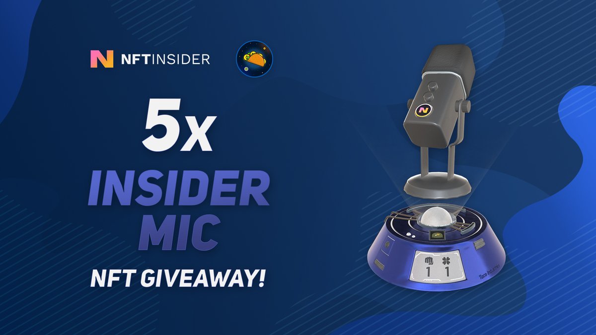 NFT Insider (@nftinsider_io) on Twitter photo Thanks to @tacowax, we have 5 Taco x <a href="/NFTInsider_io/">NFT Insider</a> Insider Mics to give away - worth 250 WAX total!
To enter:
1⃣ Follow <a href="/NFTInsider_io/">NFT Insider</a> & @tacowax
2⃣ Like & RT
3⃣ Tag 2 friends
👇 Drop your WAX wallet below!
⏳ Entries close at 21 UTC on Wednesday! Thanks to @tacowax, we have 5 Taco x <a href="/NFTInsider_io/">NFT Insider</a> Insider Mics to give away - worth 250 WAX total!
To enter:
1⃣ Follow <a href="/NFTInsider_io/">NFT Insider</a> & @tacowax
2⃣ Like & RT
3⃣ Tag 2 friends
👇 Drop your WAX wallet below!
⏳ Entries close at 21 UTC on Wednesday!