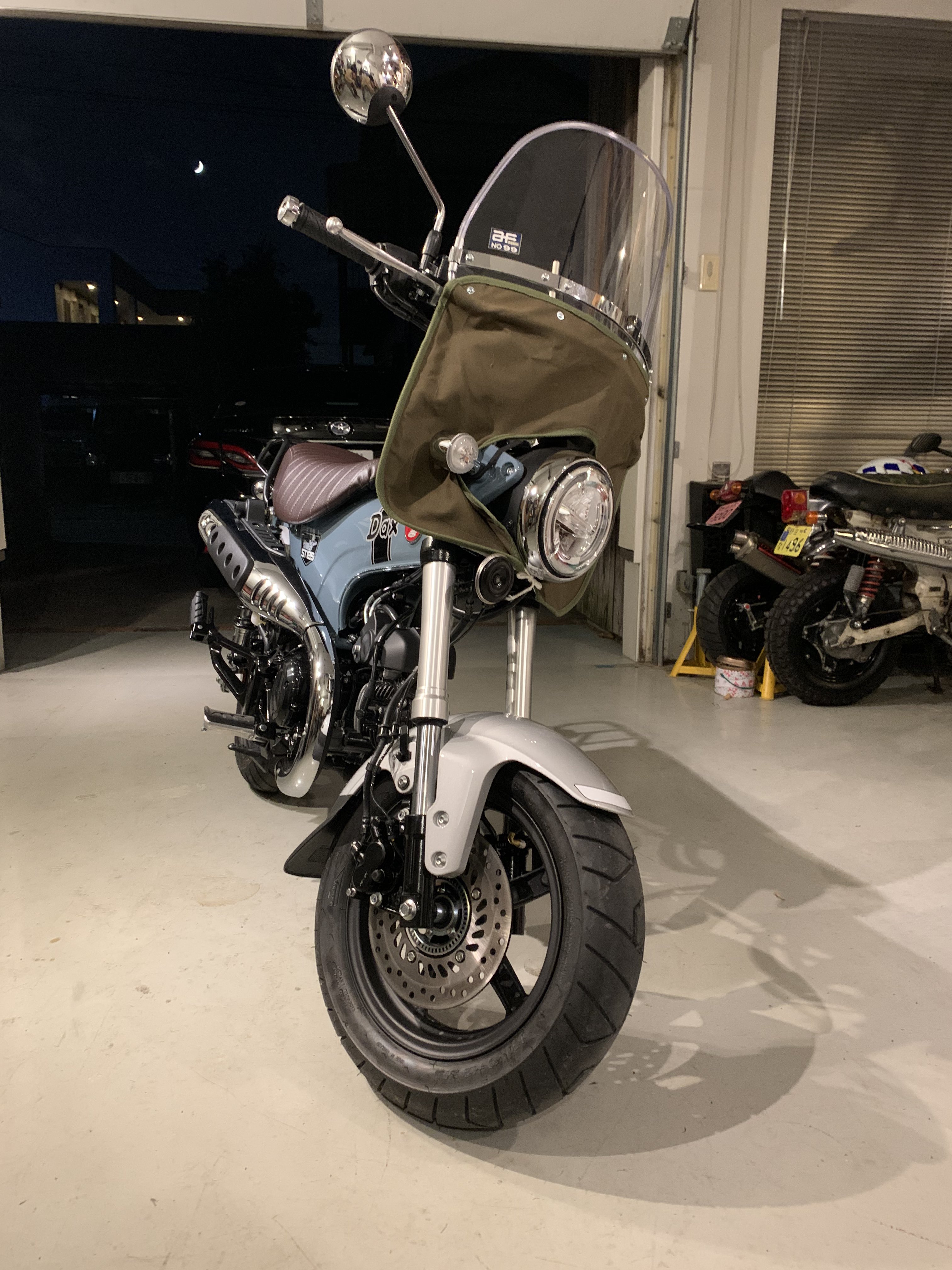 か*ぴ様 アサヒ風防 旭風防ショート風防/黒布タレ | 旧車バイクカスタムパーツの