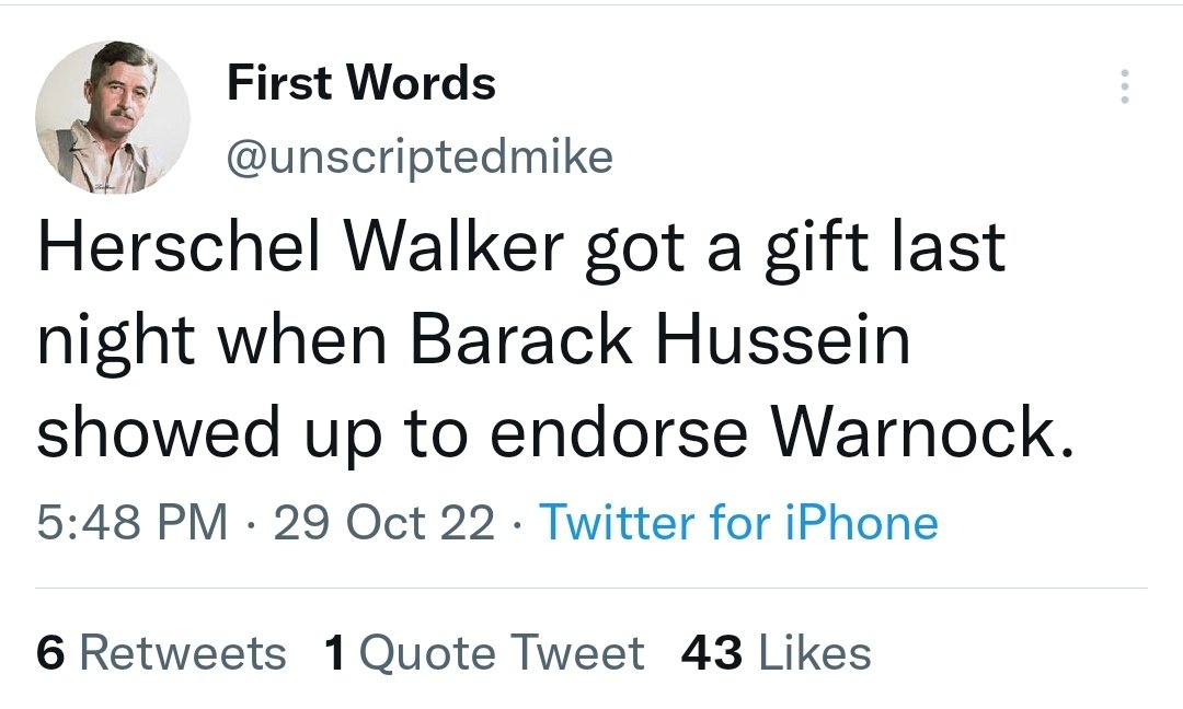 JeffDunnNOVA's tweet photo. Former President Barack Obama rallies for Warnock in Georgia. Tells the crowd, "You actually have to know stuff to do this job."
According to some, Obama must have gifted Herschel Walker a thesaurus at the event.
#WarnockForGeorgia #Obama
#warnockwalkerdebate https://t.co/KxuL3tfMsT