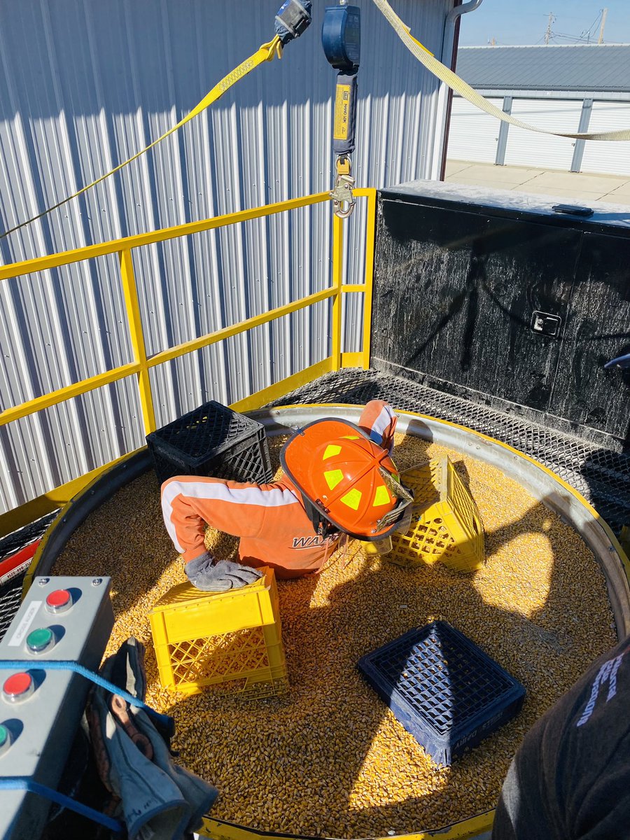 agaul24's tweet photo. Thanks to Lawton Fire & Rescue for the invite to grain bin rescue training today! Three @SB_FireRescue got the opportunity to learn and add to their skills. #sbfr #firerescue #firefighters https://t.co/bmitEcnBpB