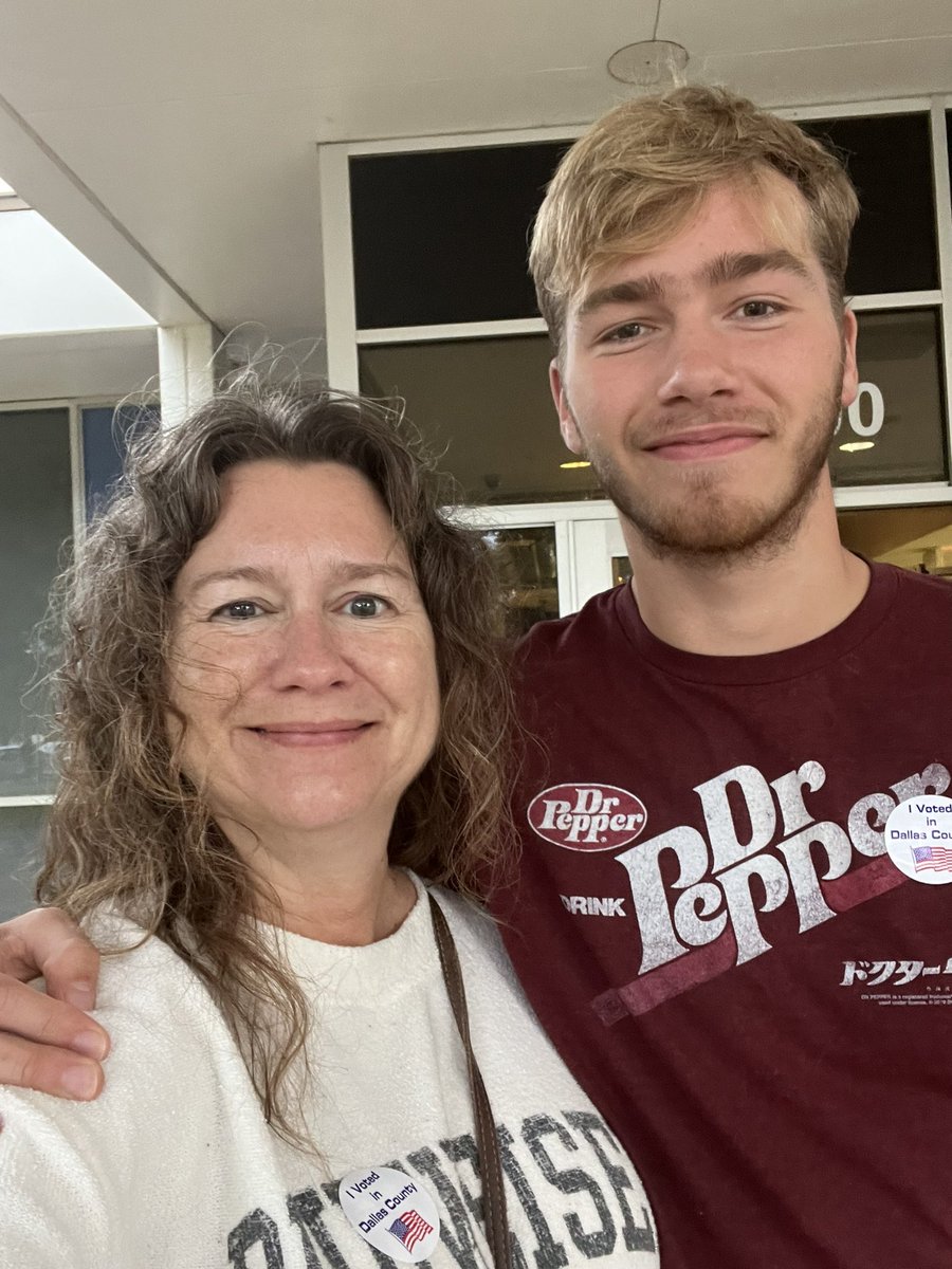 sherry_mercer's tweet photo. Two more votes for @BetoORourke, one first time voter! https://t.co/8vb5qmqr0K
