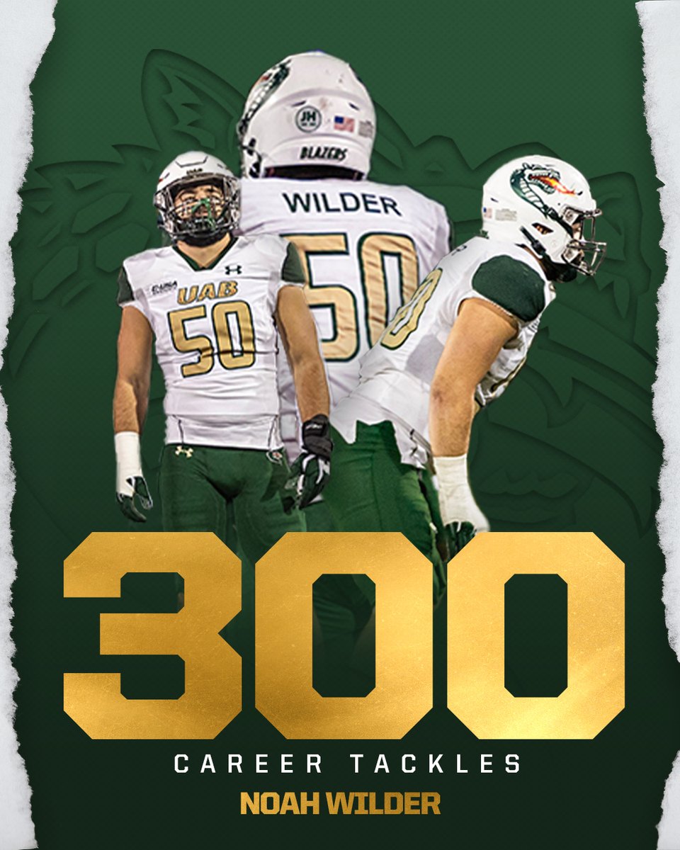 𝐂𝐎𝐍𝐆𝐑𝐀𝐓𝐔𝐋𝐀𝐓𝐈𝐎𝐍𝐒 𝐍𝐎𝐀𝐇 👏 Noah Wilder becomes the fourth player in school history to tally 300 career tackles! #WinAsOne | @noahwild4