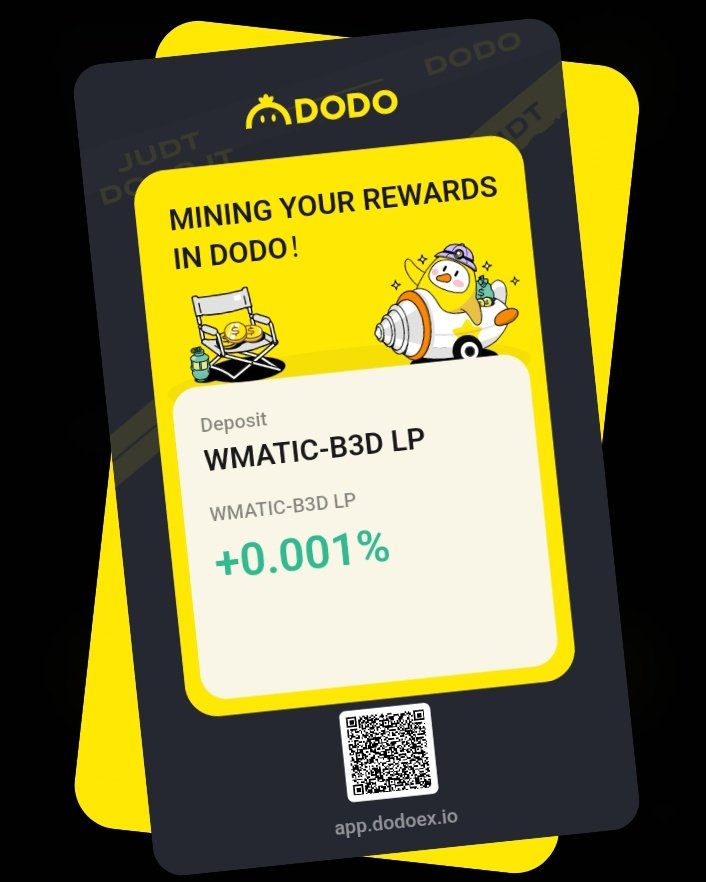 Base3dadm's tweet photo. mine liquidity in the B3D pool earn rewards over 365 days and support the B3D-BASE3D ecosystem
earn daily rewards

Come mine on DODO by depositing WMATIC-B3D LP. Let's get rewards together! https://t.co/1gIR8UTkfC https://t.co/LDHMFZnbw1