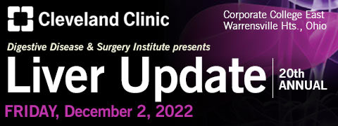 MRegueiroMD's tweet photo. Join us in person on December 2, 2022 for the 20th Annual Liver Update course. Earn up to 4.5 CME credits. Register today at https://t.co/3O9nQYJqoC. @JModaresi @pgholam @MRegueiroMD @CleClinicMD #LiverUpdate https://t.co/2qyc6ceJtg