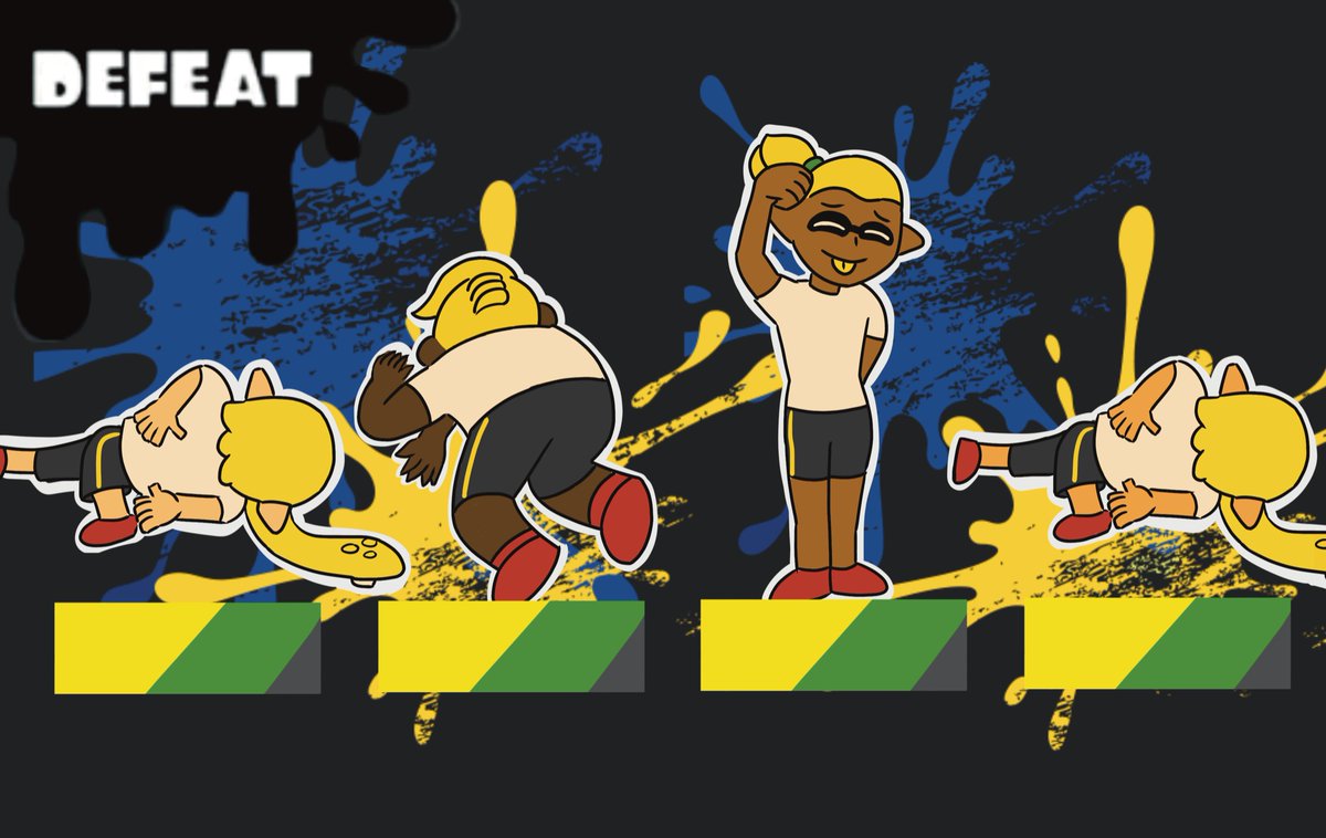 JFreshSplat's tweet image. Custom win poses in Splatoon 3 are cool but when are we getting custom defeat poses