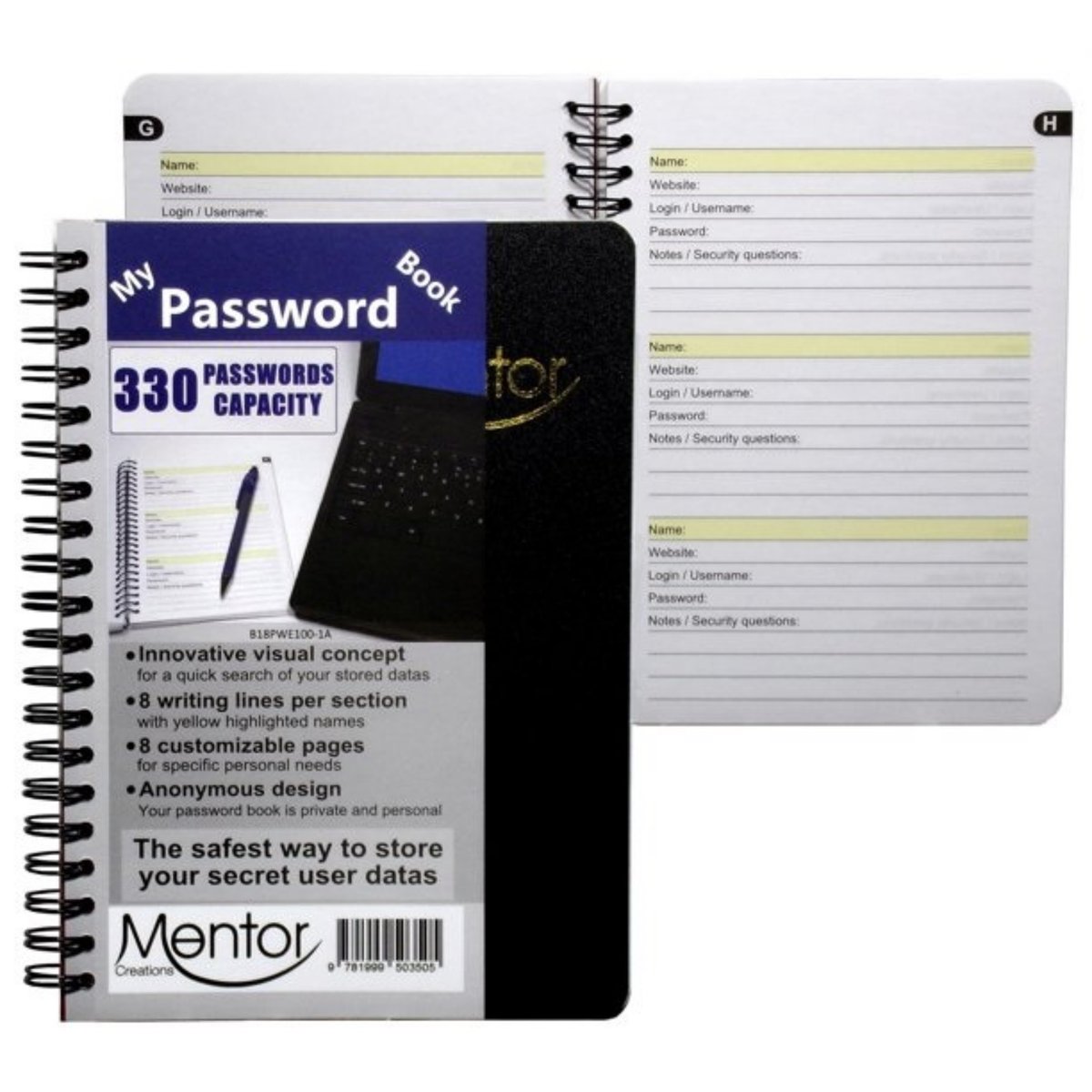My Password Book - 7" X 5" Quick Search Design Password and Private Code Journal (Black, Regular) a.co/d/874wqPm #Amazon via <a href="/Amazon/">Amazon</a>