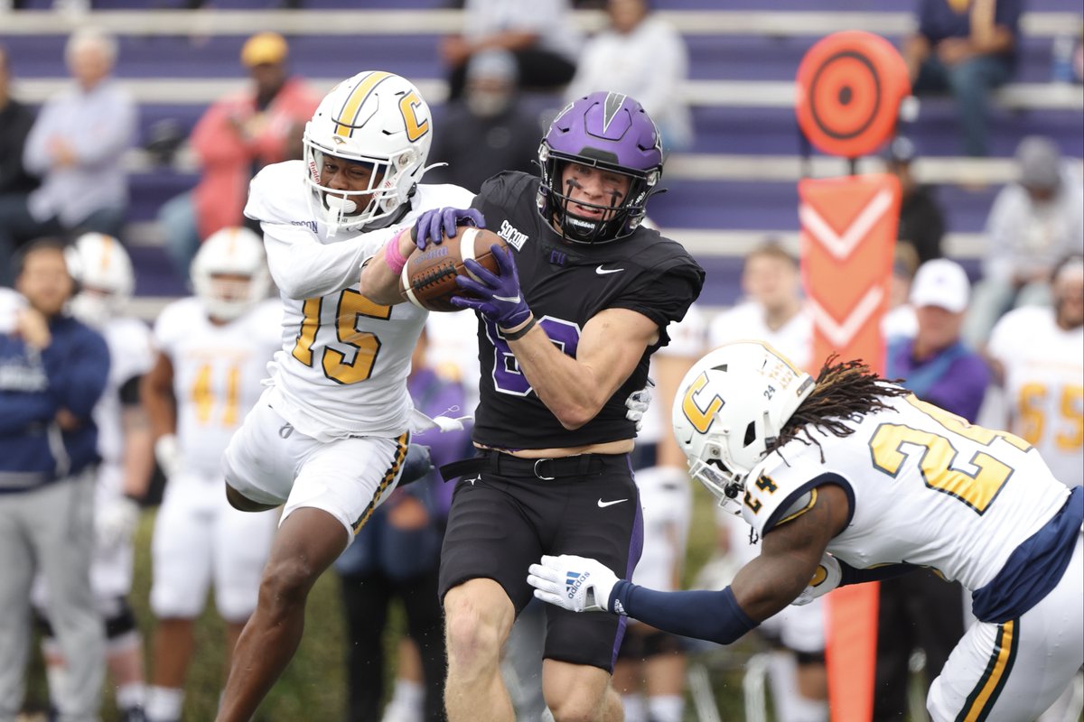 All-America tight end Ryan Miller’s 30-yard TD reception in today’s win give him nine for the season and 25 on his career — one shy of the Furman standard held by Chas Fox (26, 1982-85).