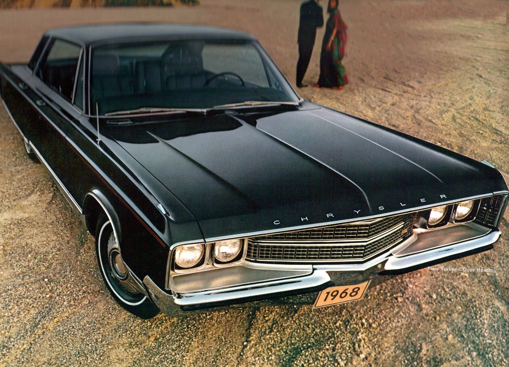 RetroCoast's tweet photo. 1968 Chrysler New Yorker with standard 440 big block and Torqueflite transmission.
Chrysler said the New Yorker model was "the best of everything: style, class, and prestige." Would you drive this beauty? #1960s https://t.co/AzekAg8Vkh