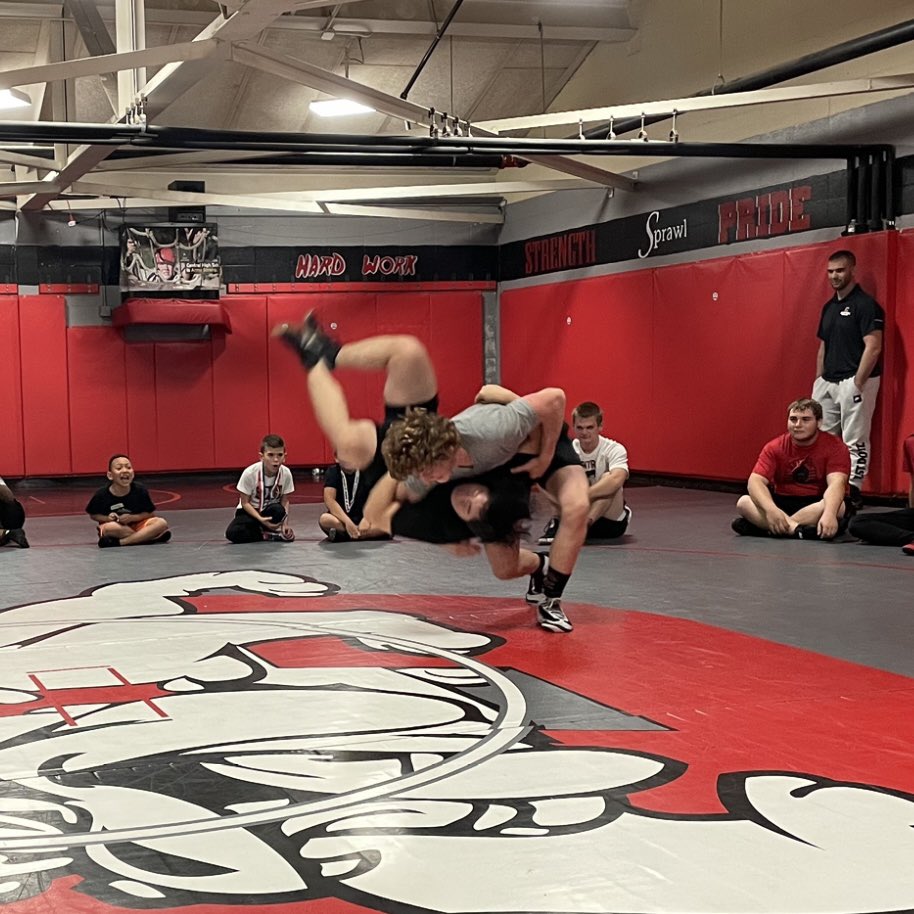 Wrestle_CHS's tweet photo. Impressive demo by Central HS Wrestlers at the youth camp! GO DOGS!!! @Central_AD https://t.co/KDgwPWKxde