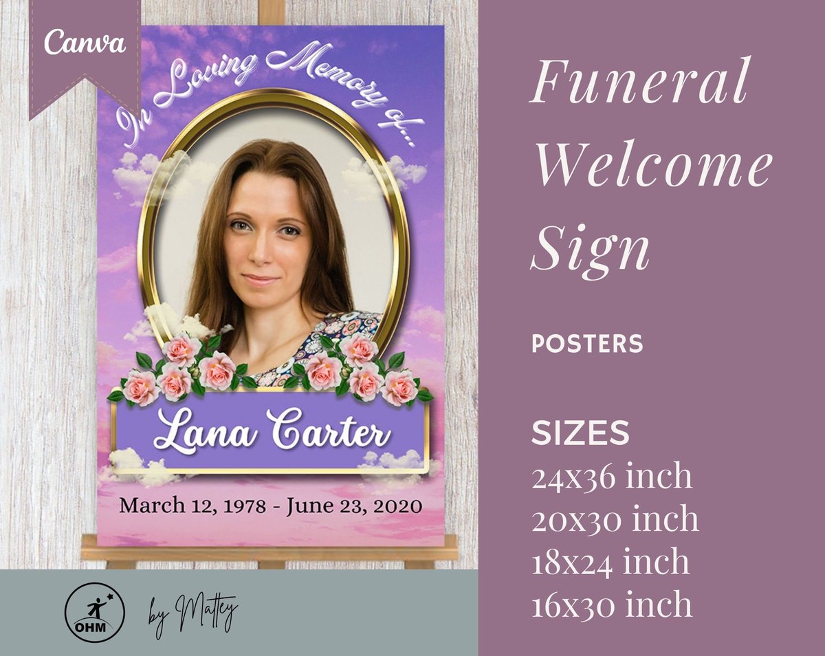 ohmgraphics1111's tweet photo. Funeral Welcome Sign with clouds and flowers, Oval Frame, Celebration of Life, Large Funeral Poster and Decor, diferent sizes https://t.co/HOg9LK75vF #griefmourning #funeralposter #memorialposter #celebrationoflife #memorialtemplate #postercanvadesign #funeralwelcome https://t.co/rrLH3dRw6u