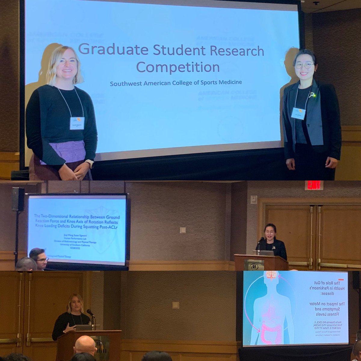 HPL_USC's tweet photo. Nice presentations by @KaylieZapanta @JackieUsc1111 at the at the Graduate Student Competition at #SWACSM @USCCERC https://t.co/fNNrryGM2K