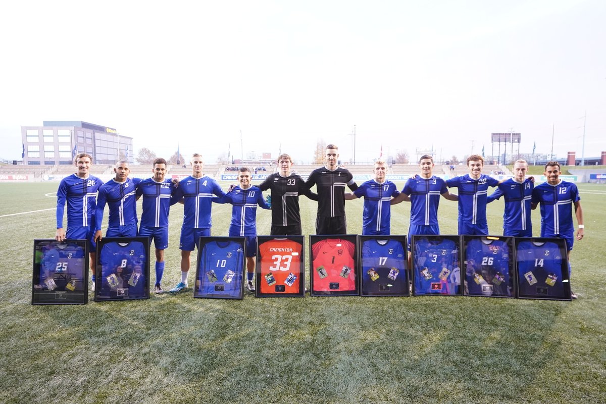 creightonmsoc's tweet photo. 12 Bluejay seniors honored before tonight's game. https://t.co/jvfNcgwmy8