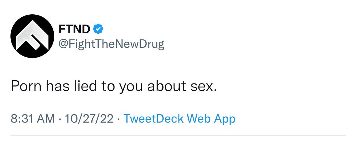 TunaSafeDolphin's tweet photo. Mormonism has lied to you about sex. And much more.
#FTND #FightThePanic #FightTheNewDrug #ConsiderBeforeConsuming
https://t.co/1ZLVQa0rDq https://t.co/pt5nxoRNff
