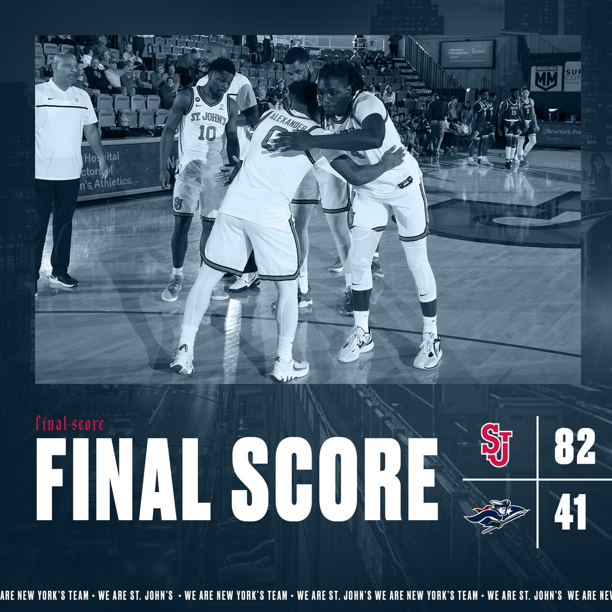StJohnsBBall's tweet photo. Takin' care of business 👏

Can't wait to see everyone at Carnesecca Arena for our home opener vs Merrimack on Nov. 7!! https://t.co/AKj6ONyPP0