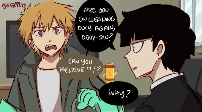 DENJI NO... Good save, Reigen ( More Chainsaw Man x Mob Psycho 100 crossover ) #chainsawman #mp100 #mobpsycho100 