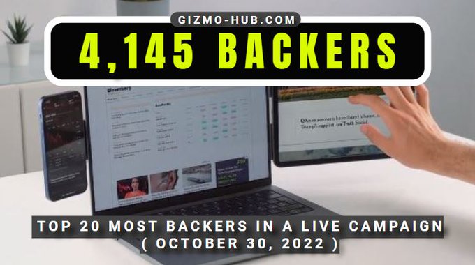 top 20 most backers in a live crowdfunding campaign oct 2022